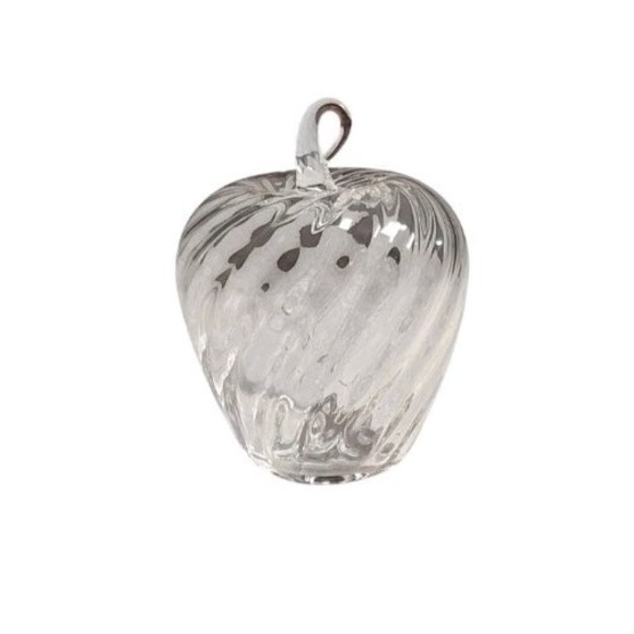 STEUBEN David Dowler for Steuben Holiday Apple Christmas Ornament ONLY 1998